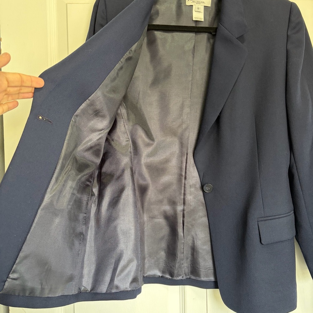 Pendleton Navy Single-Button Women's Blazer 100% … - image 14